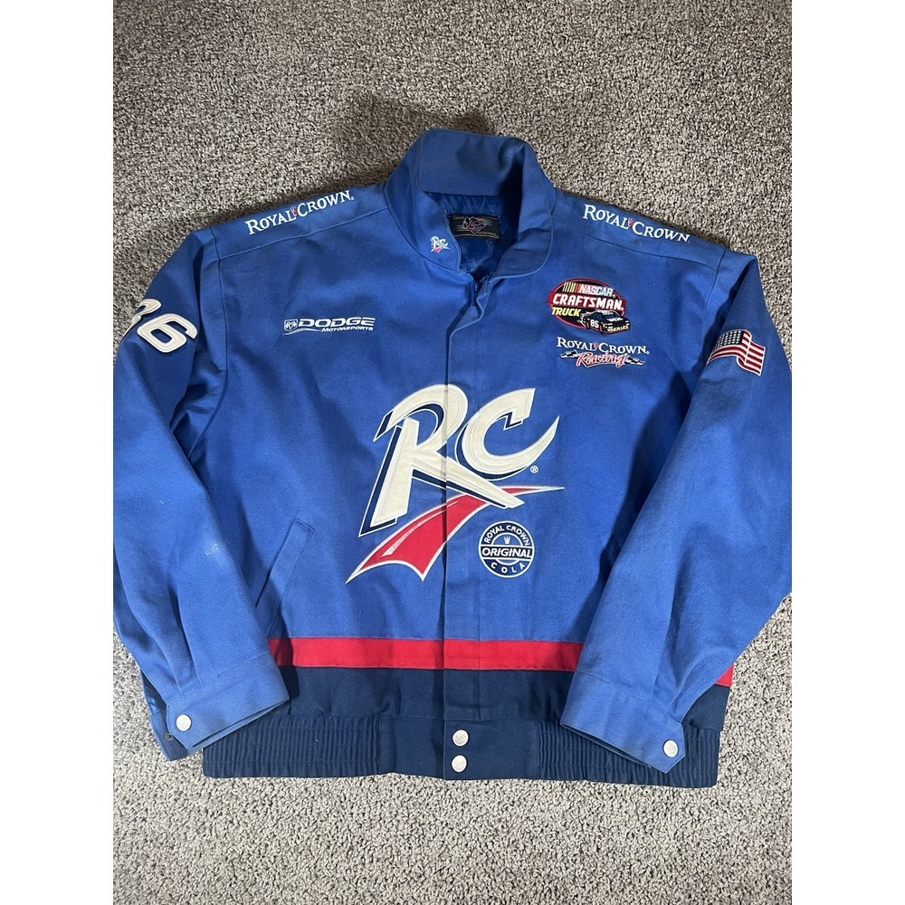 Vintage Stacy Compton RC‎ Cola Nascar Racing Jacket Chase Authentics Men's XL